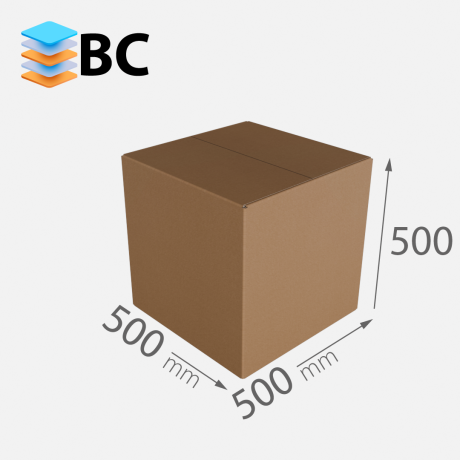Przejdź do produktu Karton 500x500x500 Fala BC 550g/m2 szary 5w fefco 201 // 1*paczka [10szt/kompl.]