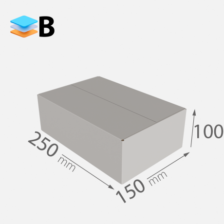 Przejdź do produktu Karton 250x150x100 Fala B 360g/m2 biały 3w fefco 201 // 1*paczka [20szt/ kompl.]
