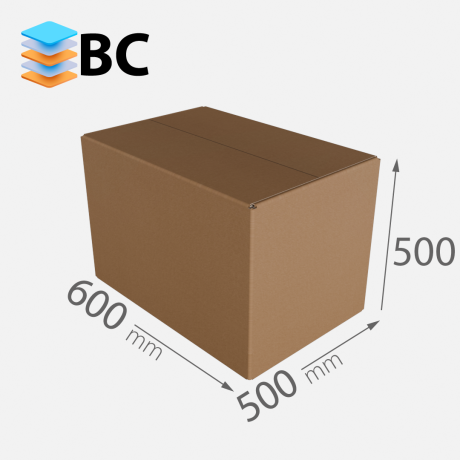 Przejdź do produktu Karton 600x500x500 Fala BC 640g/m2 szary 5w fefco 201 // 1*paczka [10szt/ kompl.]