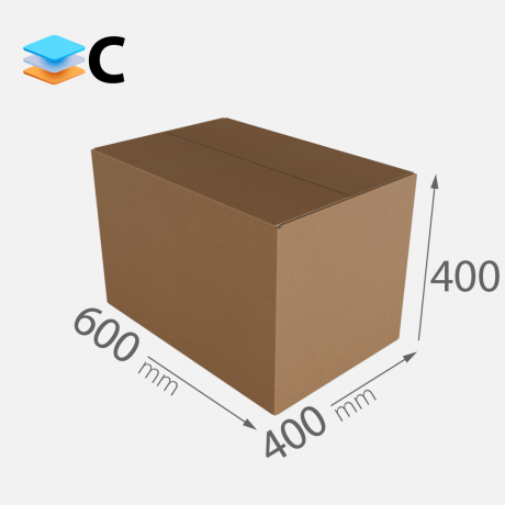 Przejdź do produktu Karton 600x400x400 Fala C 540g/m2 szary 3w fefco 201 //5*palet [1200szt/ kompl.]