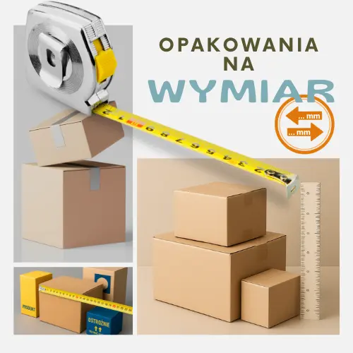 opakowania na wymiar, różne kartony z miarkami 